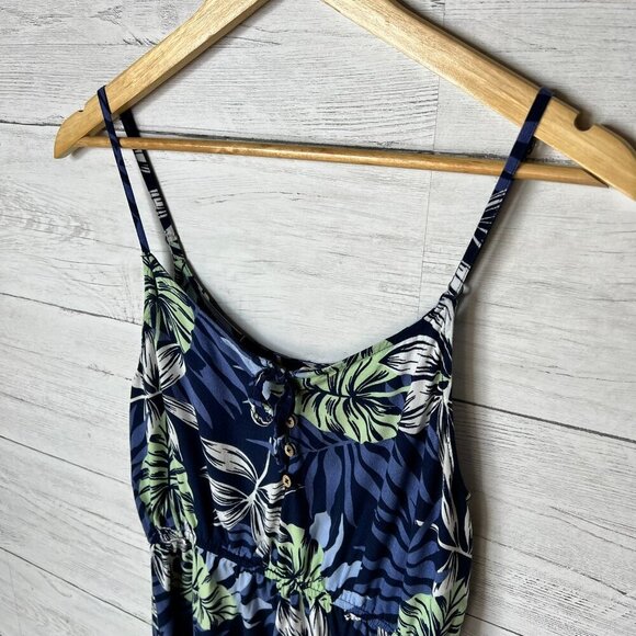 Roxy Dress Juniors Size Medium Blue & Green Everything Is Fine Strappy Mini - Picture 10 of 16